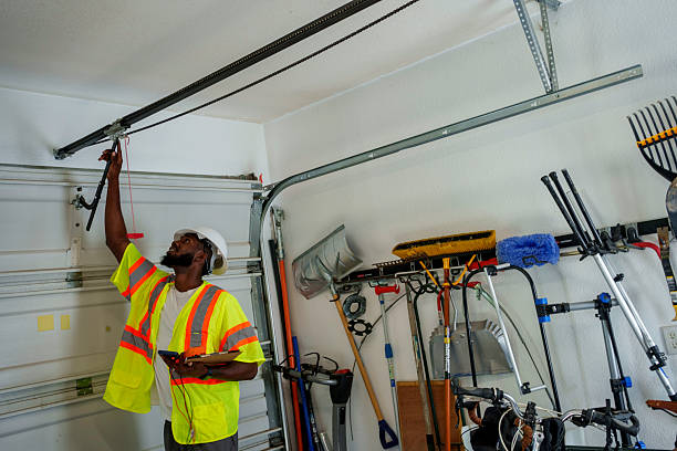 Professional Garage Door Panel Replacement technician working in Middleport, OH